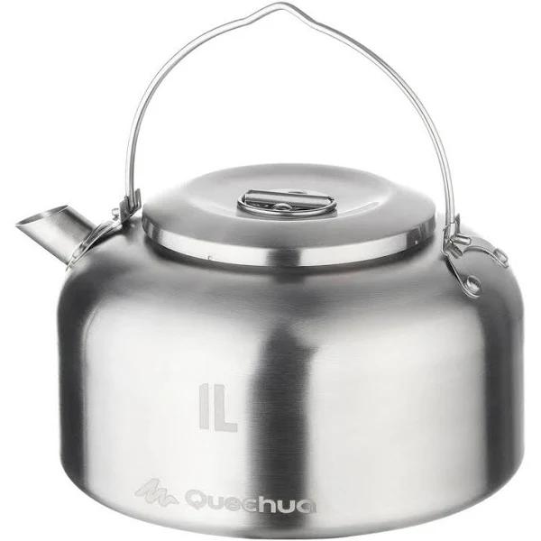 DECATHLON Stainless Steel Camping Kettle 1L - MH 500 - Dark Grey