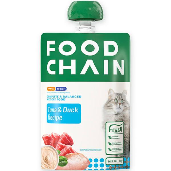 Food Chain Tuna & Duck Recipe Wet Cat Food 80g