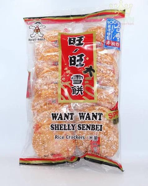 Want-Want Shelly Senbei Rice Crackers Spicy 150g