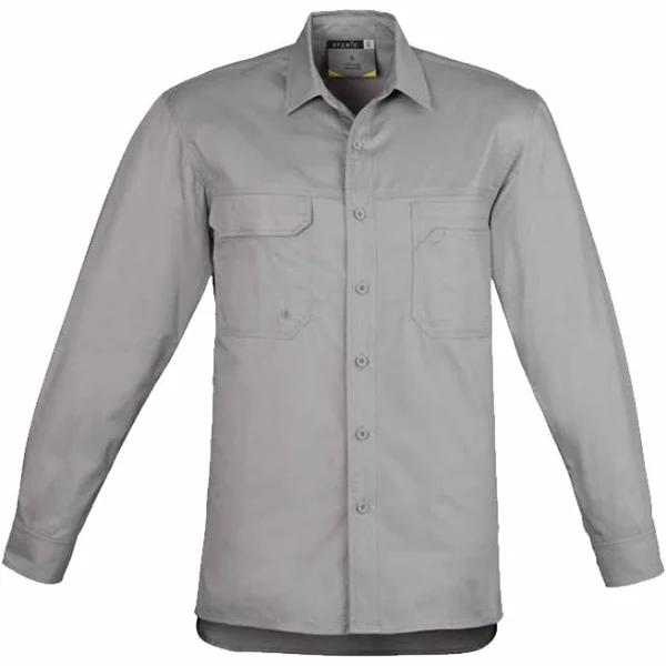 Syzmik Mens Lightweight Tradie Shirt Long Sleeve (ZW121) 3XL / Grey