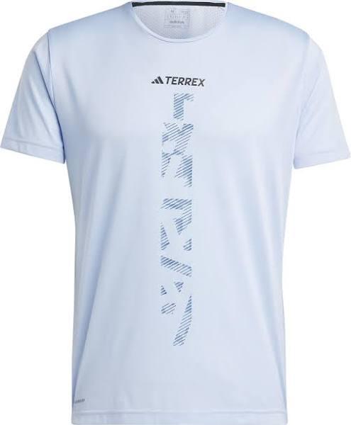 adidas-Terrex Agravic Trail Running Tee-Men-Blue Dawn-M