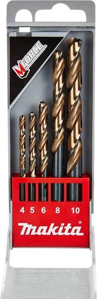 Makita 4-10mm (5pc) M-Force HSS Metal Drill Bit Metric Set D-30508