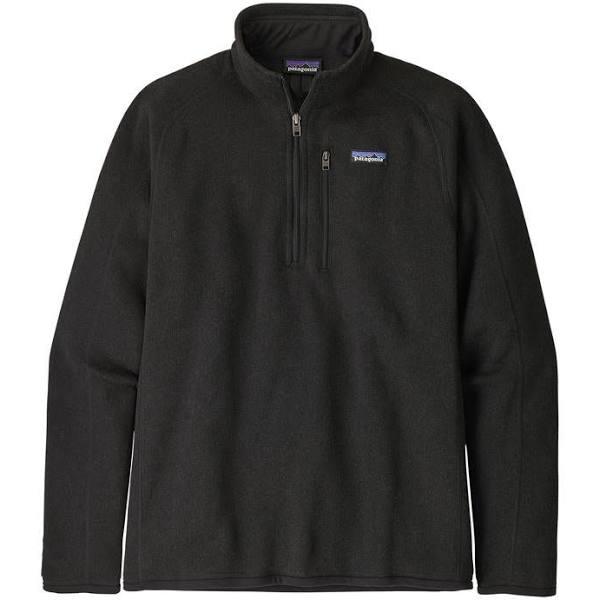 Patagonia Men's Better Sweater 1/4 Zip - Black | Zip Hooded Jumpers