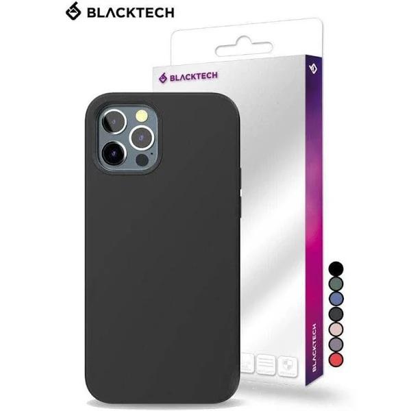 Blacktech iPhone 15 Pro Soft Rubber Protective Case Black