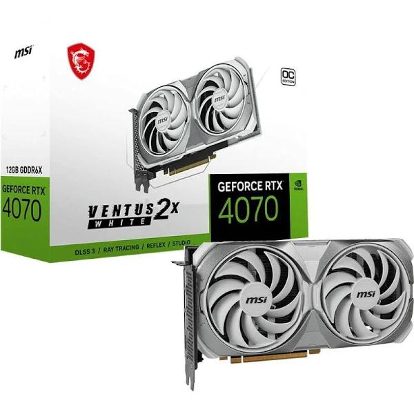 MSI GeForce RTX 4070 Ventus 2x White 12G OC NVIDIA 12 GB GDDR6X