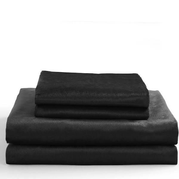 Royal Comfort Velvet Quilt Cover Set Super Soft Luxurious Warmth - Queen - Charcoal