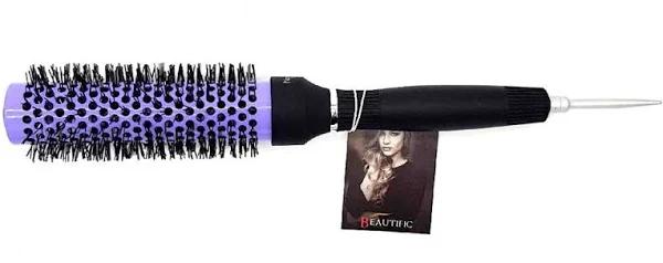 Beautific Hot Tube Hair Brush 35mm Long Purple - Budget Salon Supplies Retail