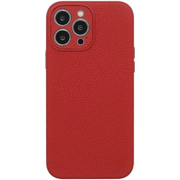 Wisecase Iphone13 Promax Custom Grip Leather Case With Magsafe Red