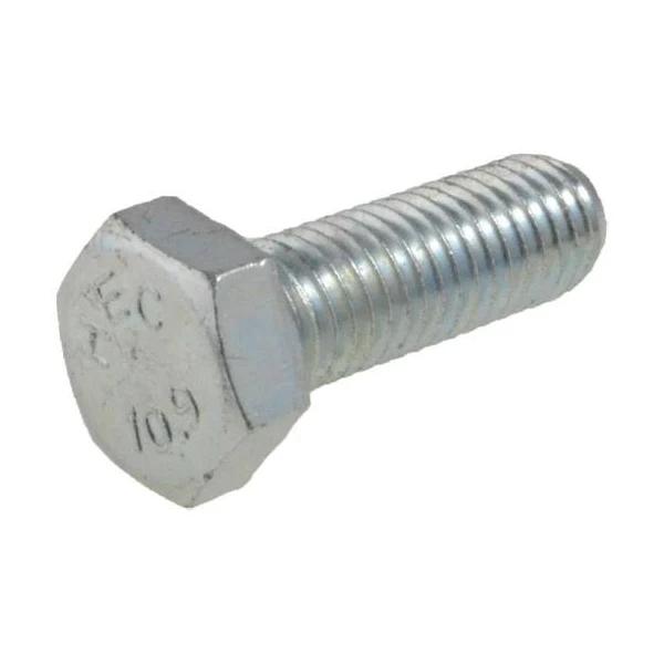 M12 x 35mm Metric Hex Bolt Class 10.9 Zinc Plated - Pack of 75