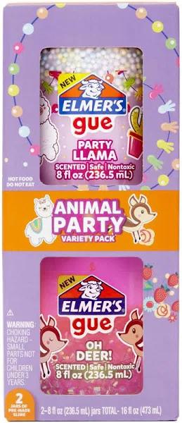 Elmer's Gue Animal Party Pre-Made Slime Variety Pack