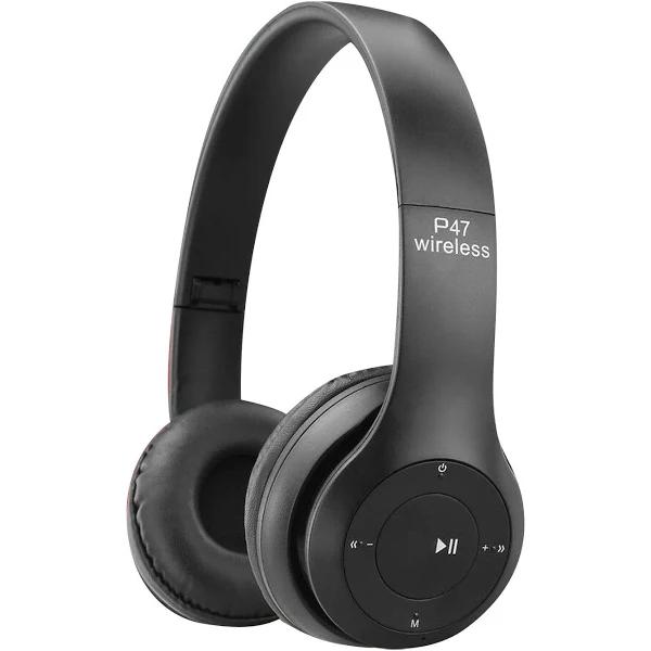 Rechargeable Wireless Bluetooth Headphones With Mic - Black