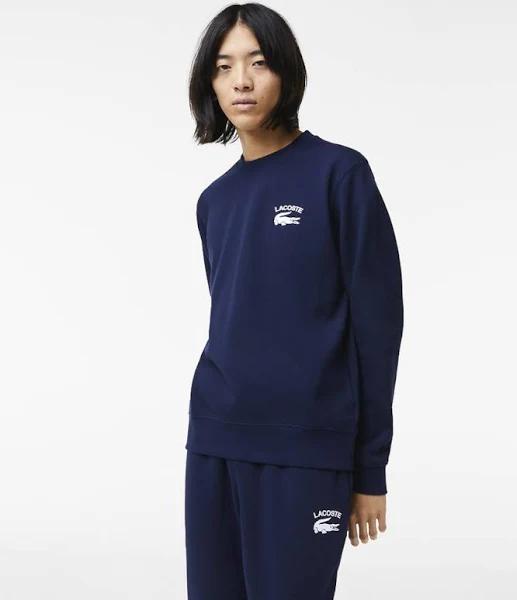 Lacoste Soft Branding Crew Neck Sweater (Navy)