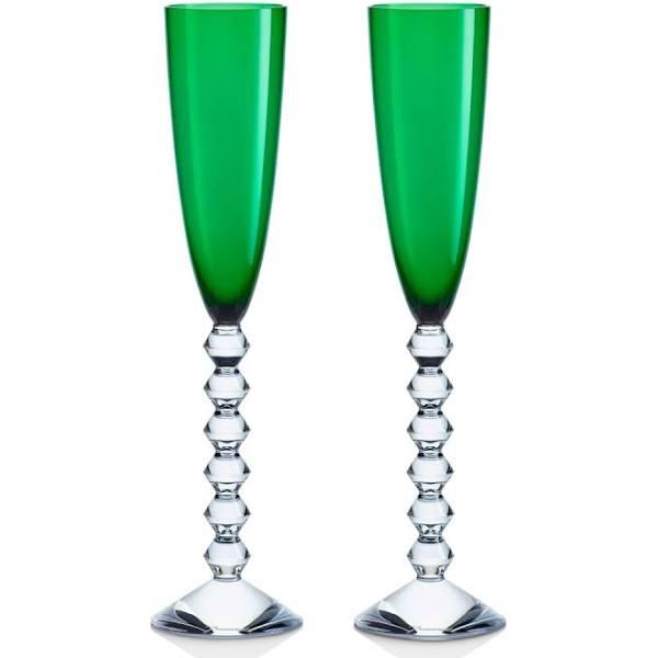 Baccarat Vega Flutissimo Emerald 2811805 Set of 2