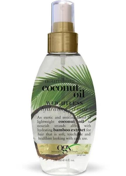 OGX Weightless Hydrating Oil Mist, Nourishing Coconut Oil , 4oz