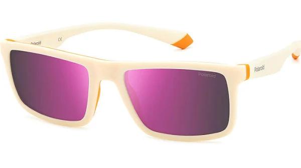 Polaroid PLD 2134/s Men Sunglasses - White Polarized Mirrored