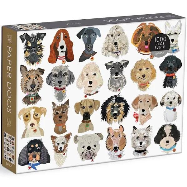 Galison - Paper Dogs 1000 PC Puzzle