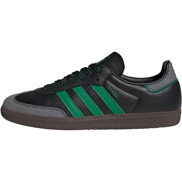 Adidas Samba OG Sneaker (Core Black/Green/Grey Six - 6)