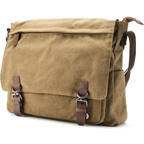 Mustard Yellow Canvas Messenger Bag - For Men - Sidegren