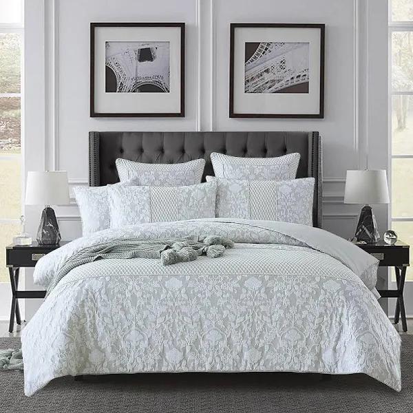 Arden Silver Quilt Cover Set [Size: King Bed]