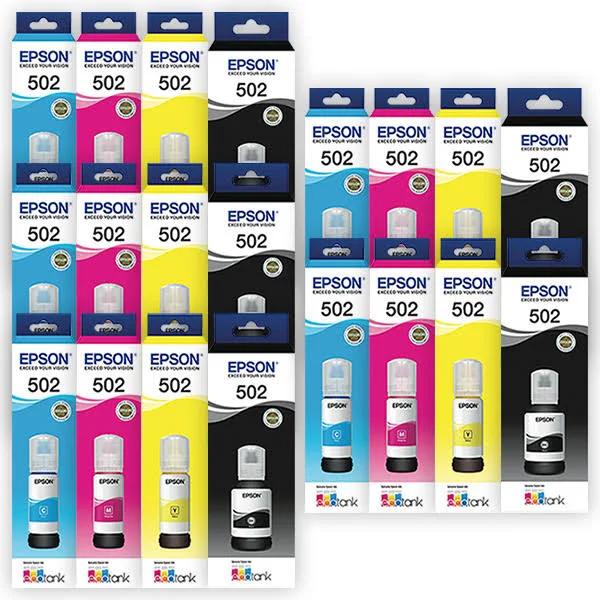 Epson EcoTank ET-2850 Ink Bottles Genuine 20-Pack [5BK+5C+5M+5Y]