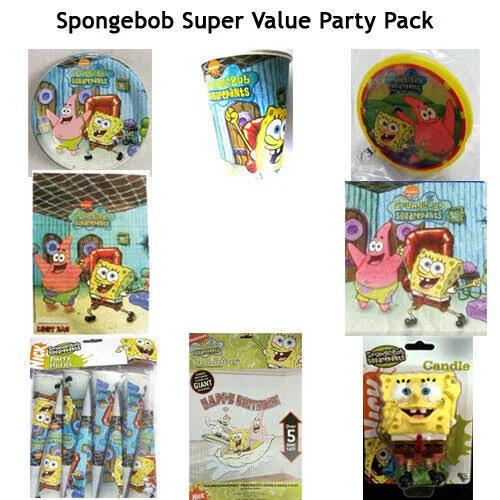 Spongebob Party Supplies Super Value Party Pack (valued At Over $80)