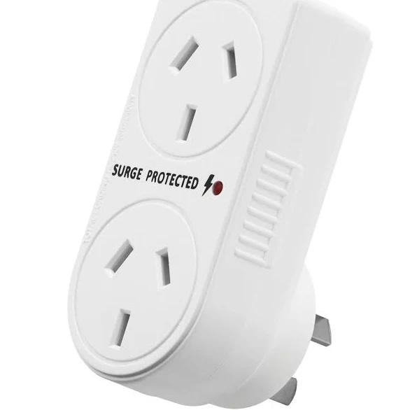 Power Adaptor 2 Way Vertical With Surge Protection