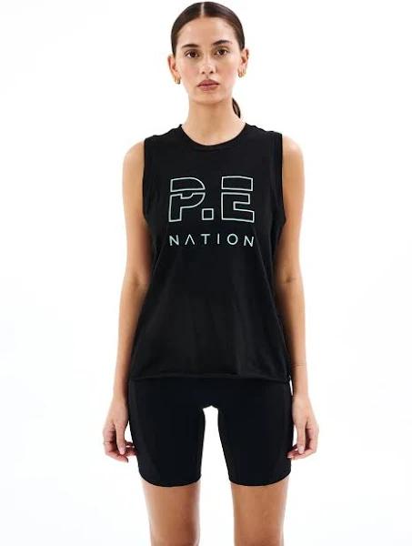 Official P.E Nation Shuffle Tank in Black at ShoeGrab S