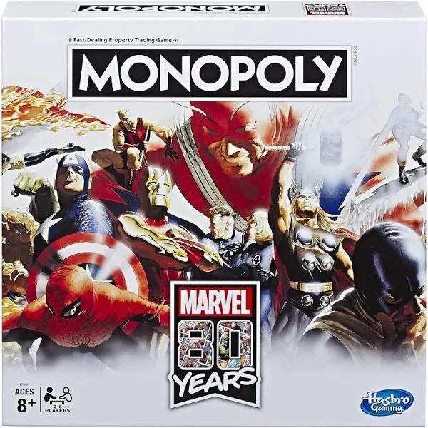 Hasbro Gaming Monopoly Marvel 80 Years Board Game, Multicolor