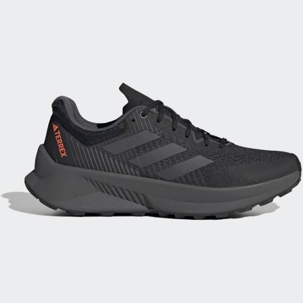 adidas-TERREX Soulstride Flow Trail Running Shoes-Men-Core Black / Grey Six / Impact Orange-M 11 / W 12