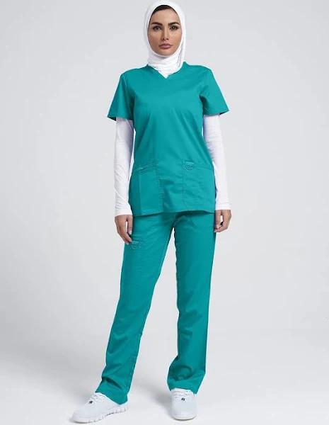 Cherokee Workwear Revolution V-Neck Scrub Top - L - Teal