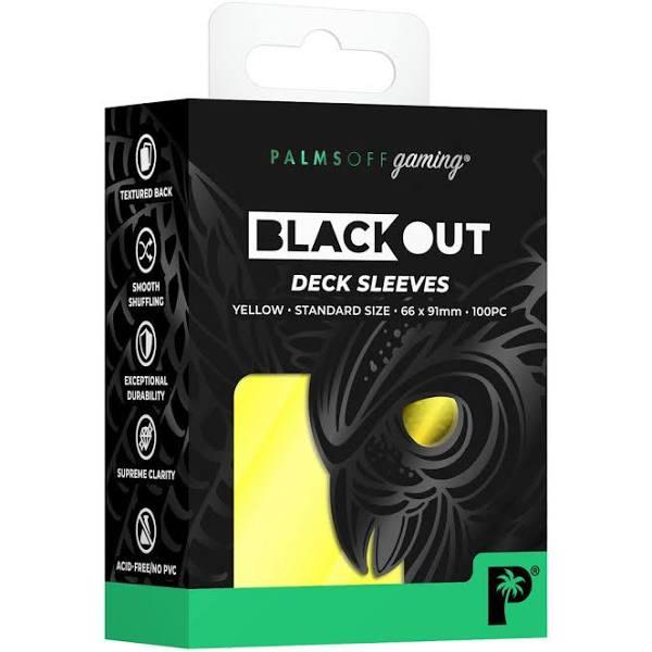 Palms Off Blackout Deck Sleeves - Yellow