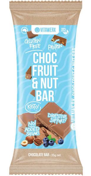 Vitawerx Milk Chocolate Bar - Fruit & Nut - 35g