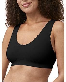 David Jones Amoena Kitty Soft Bra in Black, Size XL