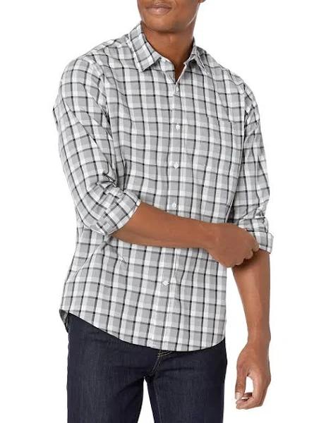 Amazon Essentials Men's Regular-fit Long-Sleeve Casual Poplin Shirt