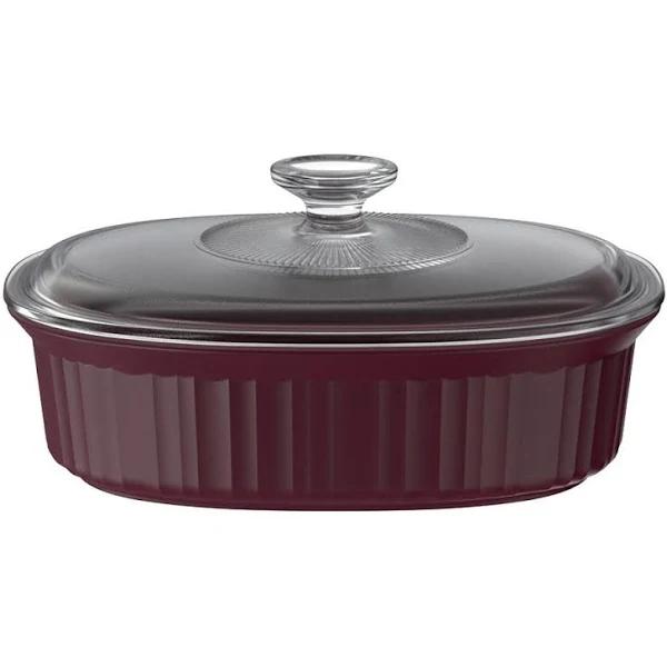 Corningware French White Bakeware 6-Piece Set, French Cabernet