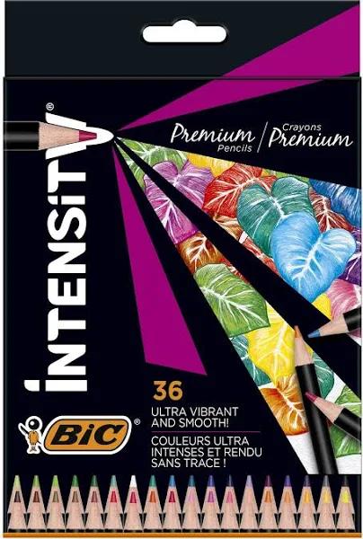 Bic Intensity Premium Colouring Pencil - Pack of 36 Fashion Assorted Wood Colour Pencils