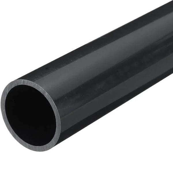 PVC Rigid Round Pipe 34mm ID 40mm OD 350mm Dark Grey High Impact for Water Pipe Crafts Cable Sleeve | Harfington