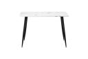 Oikiture 60cm Dining Table Kitchen Marble Tulip Round Metal Leg White