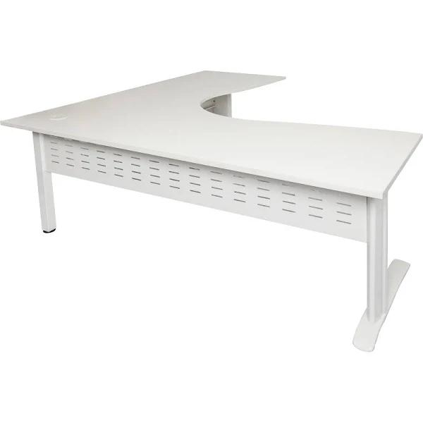 Rapidline Span Corner Workstation W1800 x W1200 x D700 x H730Mm Natural White - AfterPay & zipPay Available