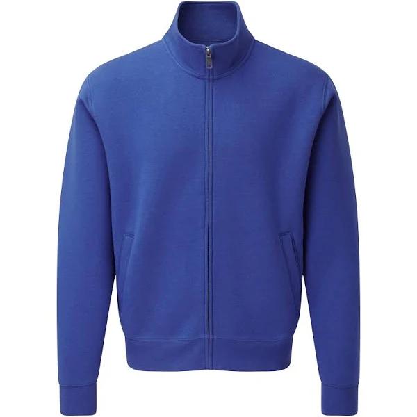 Russell Mens Authentic Full Zip Sweatshirt Jacket Bright Royal M