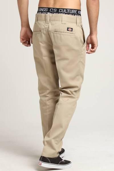 Dickies Mens WE872 Slim Tapered Fit Pant Khaki, Size 40