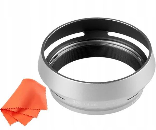 JJC LH-JX100 Silver Metal Lens Hood Adapter Ring For Fujifilm X100 X100S X100T Replace AR-X100