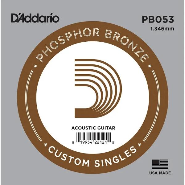 D'Addario PB053 Phosphor Bronze Wound Acoustic Guitar Single String