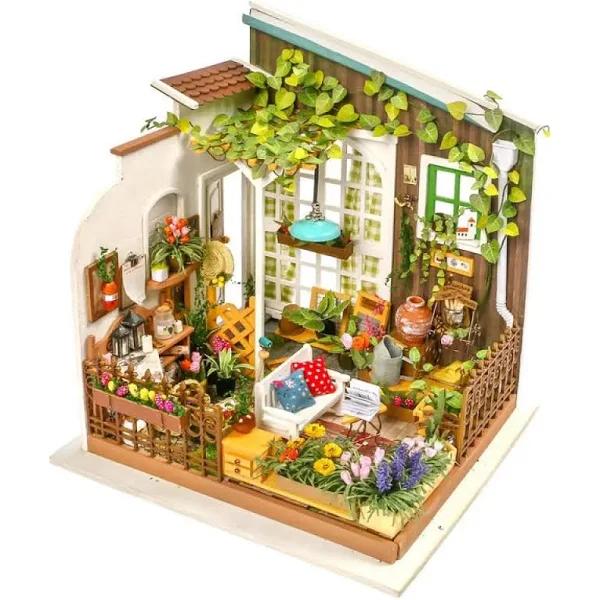 Robotime 10 Kinds of DIY House with Furniture Children Adult Doll House Miniature Dollhouse Wooden Kits Toy