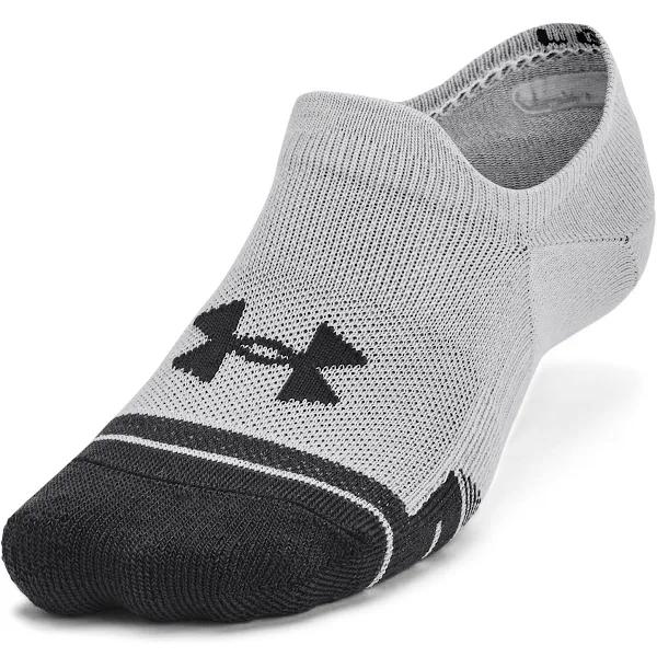 Under Armour Performance Tech Socks Grey Black White (3 Pairs) - XL