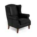 Classic Wing Leather Armchair Black by Freedom