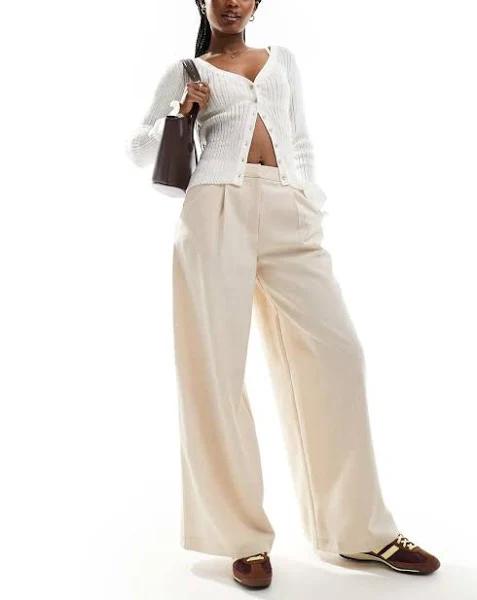 Miss Selfridge Tailored Super Wide Leg Pants in neutral-White