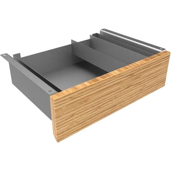 Desky Minimal Under Desk Drawer - Bamboo / Space Grey