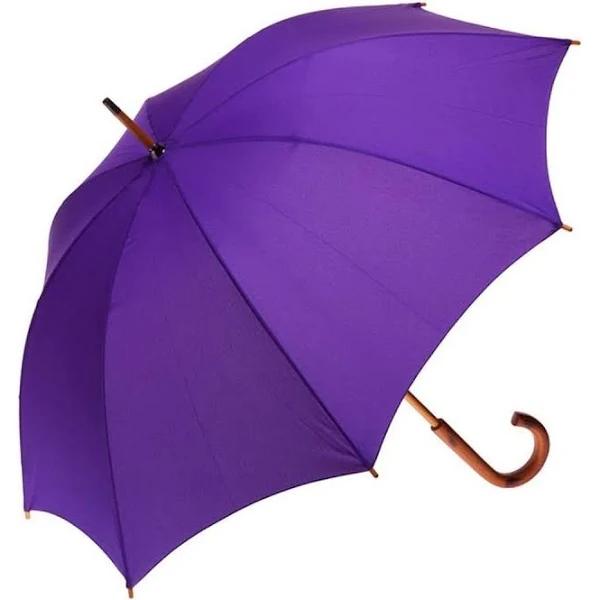 Clifton Purple - Wood Shaft & Handle - Umbrella