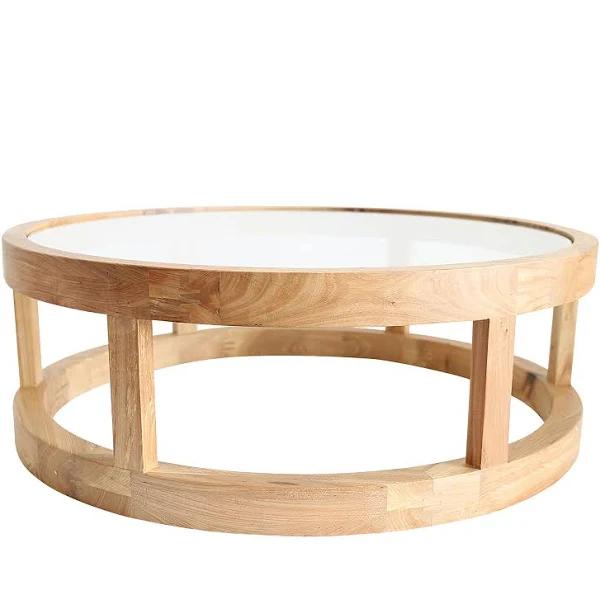 Black Mango 80cm Natural Arlo Elm Wood Coffee Table